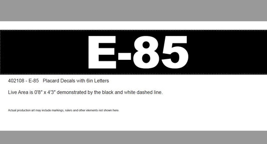 6" Tank Decal - E-85